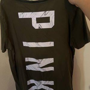 PINK dark green shirt